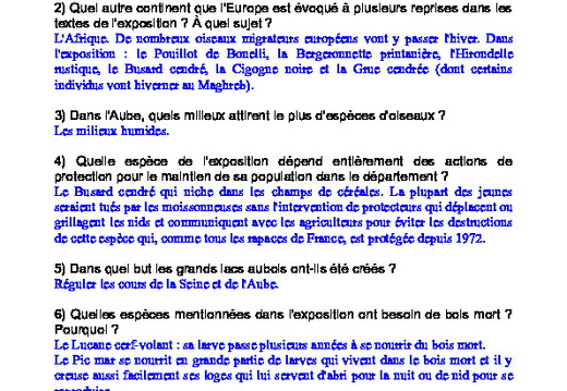 3 - questionnaire expo biodiversité Aube - corrigé